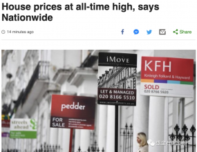 英房价创下04年以来单月最大涨幅 抵押贷款批准量猛增